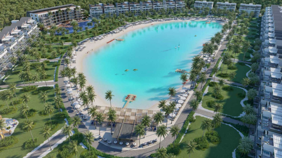 The Beach Punta Cana inicia el Llenado de Piscina Temática desarrollada por Crystal Lagoons®️